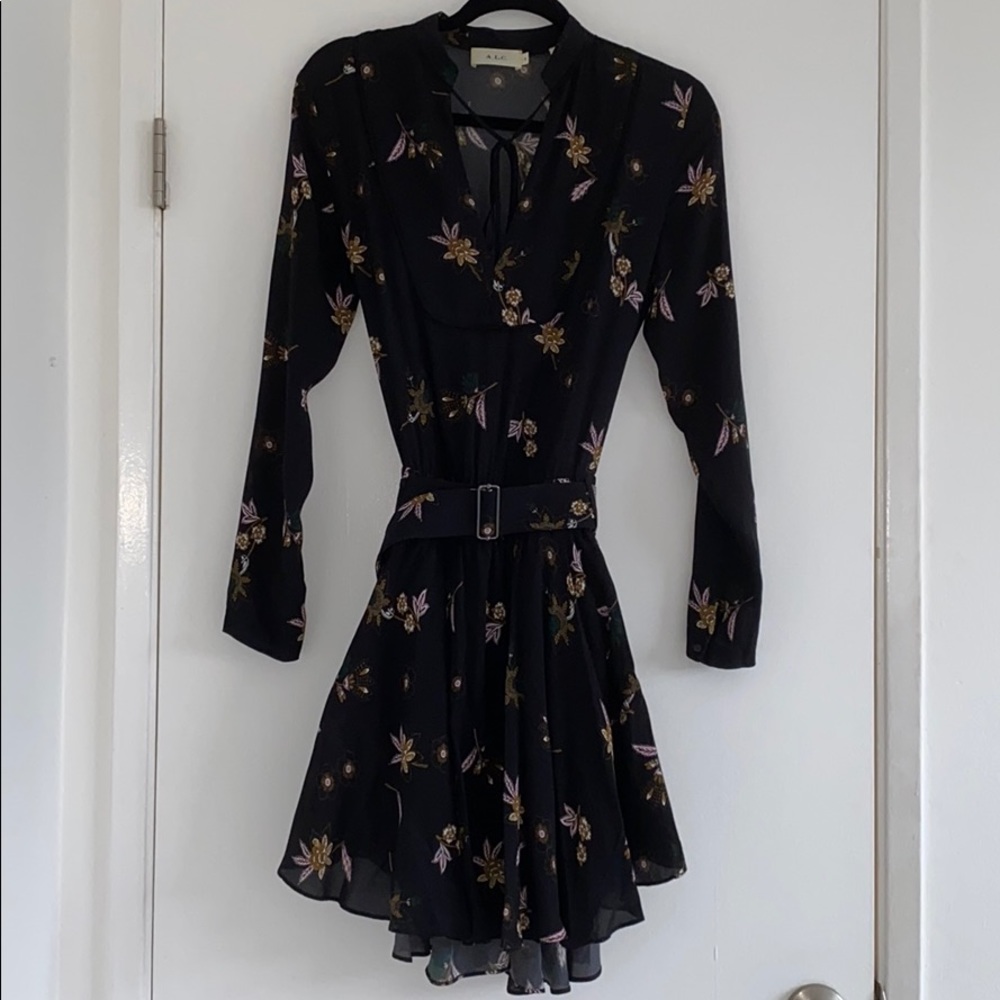 A.L.C. Campbell Dress in Black Multi - Picture 5 of 11